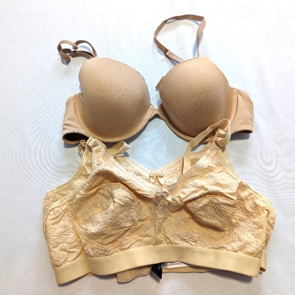 Nude and black colored bra bundle women's 36B